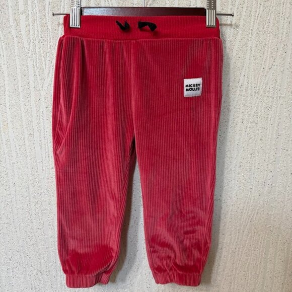 Red Toddler Velour Mickey Mouse Outfit Size 3T - Picture 3 of 6